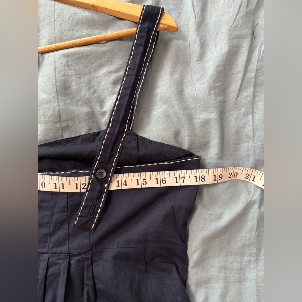 Navy Blue Cotton Dress - Picture 7 of 10